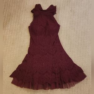 aqua dresses burgundy lace dress